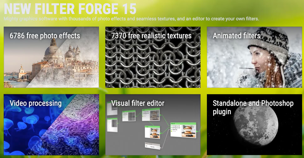 Screenshot of Filter Forge 15 features