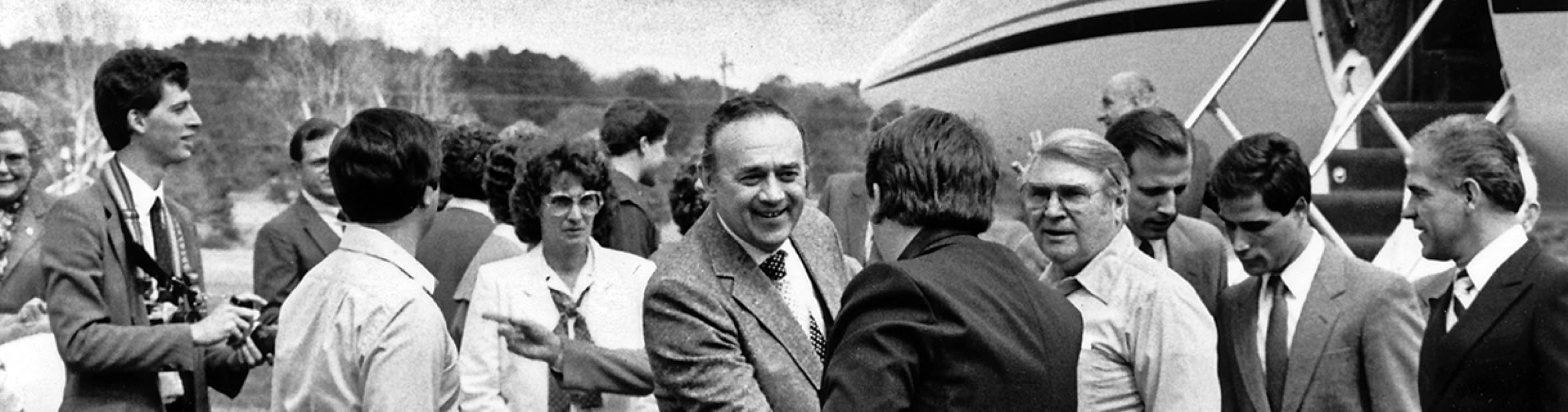 Ambassador College Big Sandy TX Joseph W. Tkach visit with plane at airport