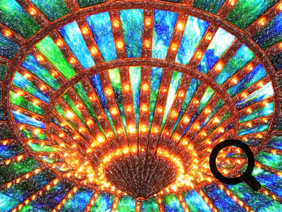 Results of a preset in the Alien Skin Photo Bundle when applied to a fancy chandelier