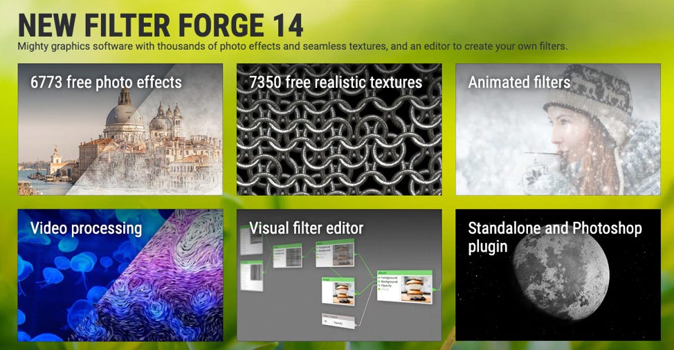 Screenshot of Filter Forge 13 features