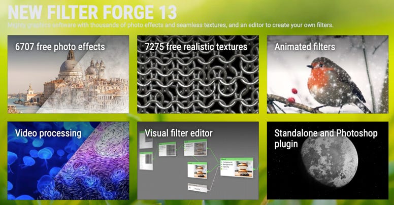Screenshot of Filter Forge 13 features